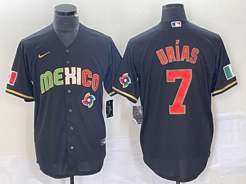 Men 2023 World Cub Mexico #7 Urias Black Nike MLB Jersey style 91847->more jerseys->MLB Jersey